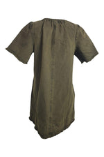 Load image into Gallery viewer, FREE PEOPLE 100% Cotton Green Denim Lace Front Mini Dress (S)-Free People-The Freperie
