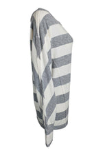 Load image into Gallery viewer, FREE PEOPLE Cali Grey White Striped Long Sleeved Jumper (XS)-The Freperie
