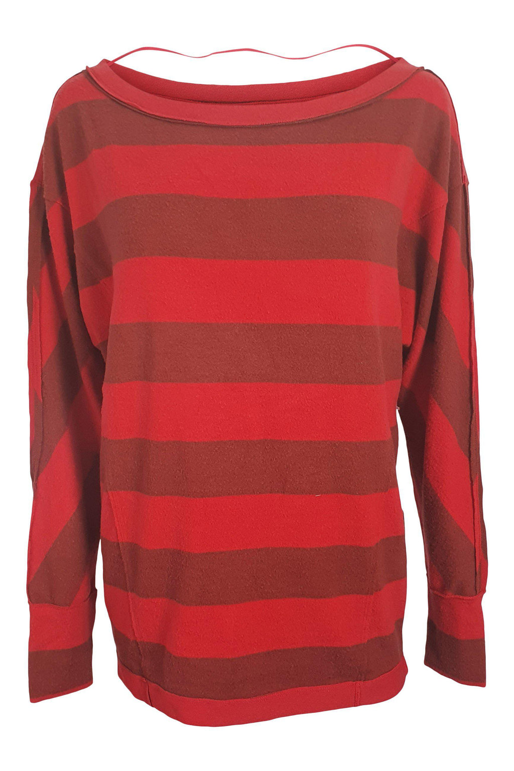 FREE PEOPLE Cali Red Striped Long Sleeved Jumper (XS)-The Freperie