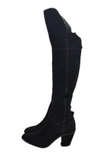 Load image into Gallery viewer, FREE PEOPLE FR X FP Black Suede Over Knee Boots (US 6 | EU 36 | UK 3)-Free People-The Freperie
