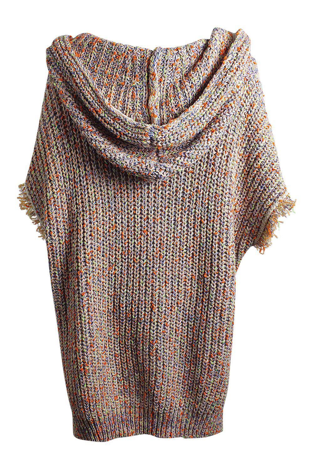 FREE PEOPLE Multicoloured Chunky Knit Hooded Jumper (UK XS | US XS)-Free People-The Freperie