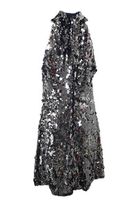 GALVAN London Gemma All Over Sequin Sash Neck Mini Dress (FR38)-Galvan London-The Freperie