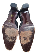 Load image into Gallery viewer, GEORGES RECH Vintage Black Ankle Strap Court Shoes (39)-The Freperie
