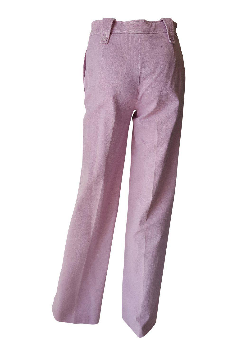 GIAMBATTISTA VALLI Pink denim Mid Rise Wide Leg Jeans (10)-Giambattista Valli-The Freperie