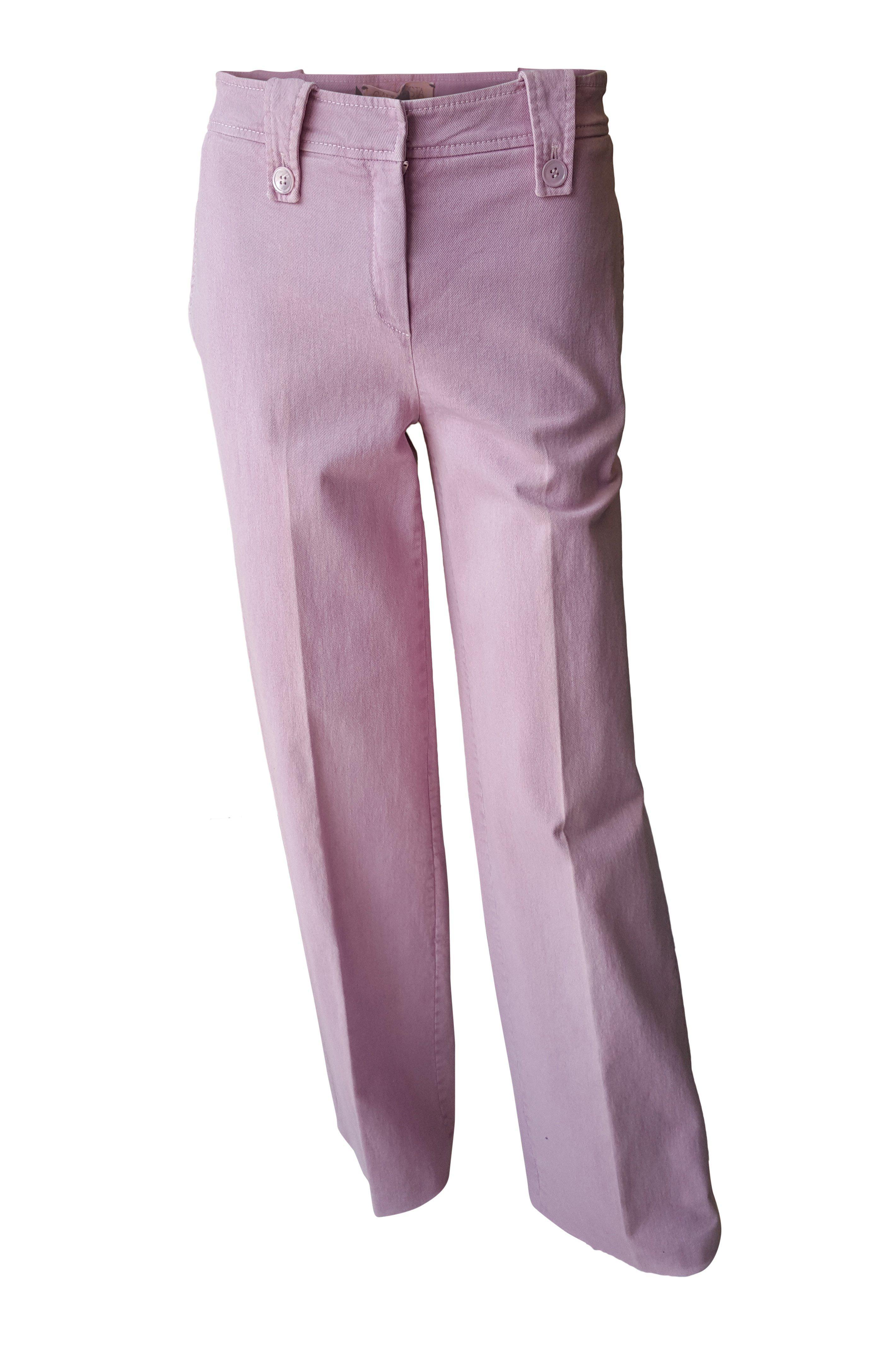 GIAMBATTISTA VALLI Pink denim Mid Rise Wide Leg Jeans (10)-Giambattista Valli-The Freperie