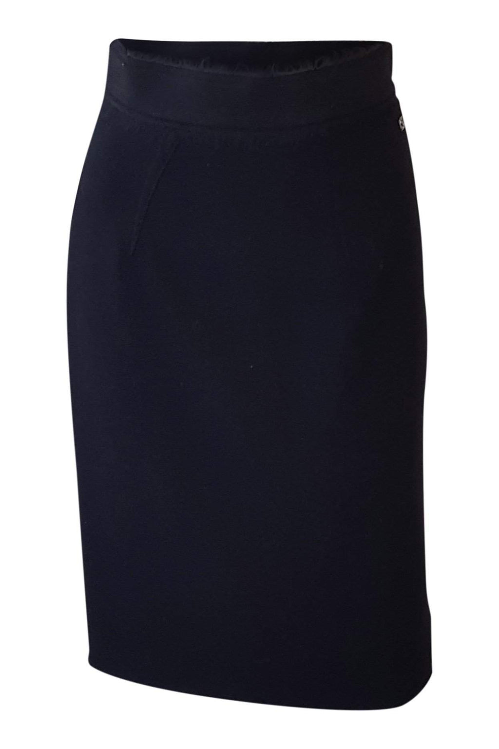 GIANFRANCO FERRE Black Wool Blend Pencil Skirt (40)-Gianfranco Ferre-The Freperie