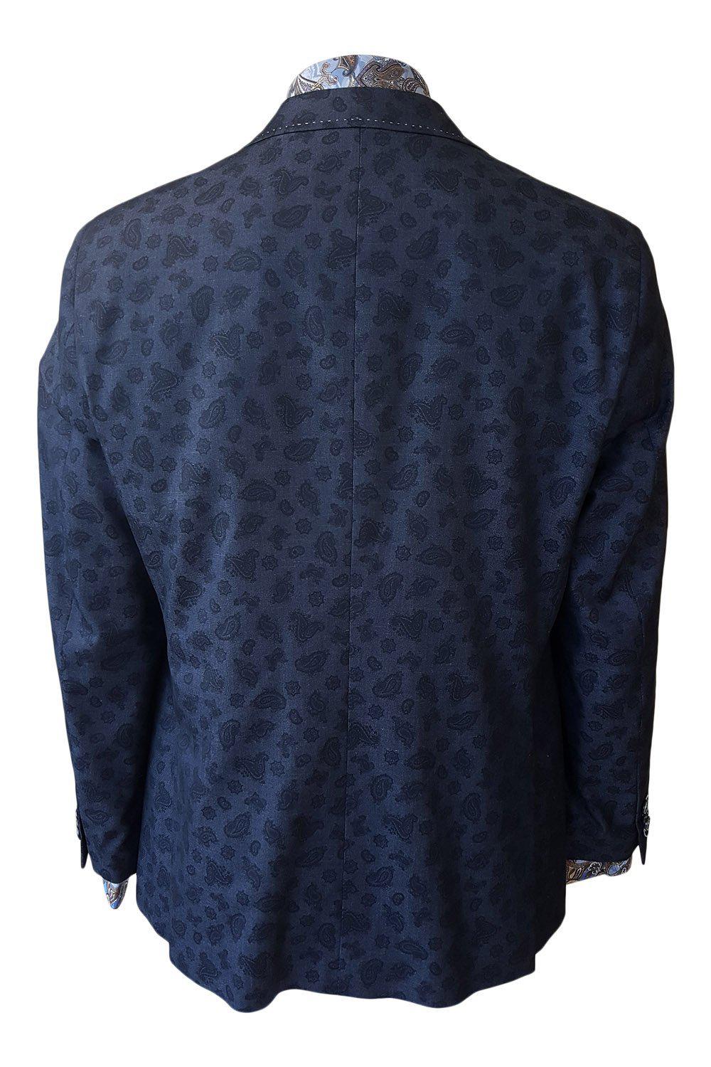 GIORDIANO Blue Paisley Print Blazer and Shirt Set (IT 52)-Giordiano-The Freperie