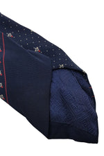 Load image into Gallery viewer, GRES Navy Fleur De lis Print Silk Tie (58&quot;)-Gres-The Freperie
