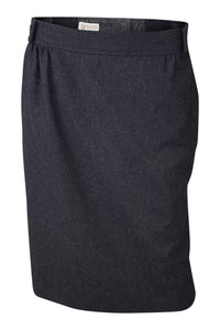 GUCCI Vintage Grey Wool Calf Length Skirt (M)-Gucci-The Freperie