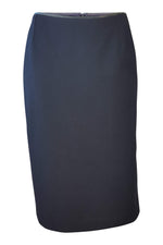 Load image into Gallery viewer, GUCCI Black Wool and Leather Trim Pencil Skirt (42)-Gucci-The Freperie
