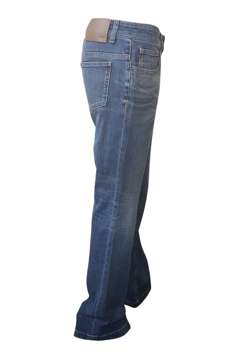 GUCCI Blue Denim Bootcut Jeans (IT 44)-Gucci-The Freperie