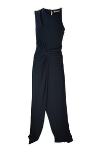 HALSTON HERITAGE Black Jersey Sleeveless Maxi Dress (UK 6)-Halston Heritage-The Freperie