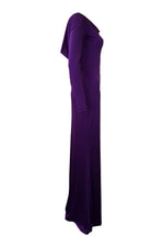 Load image into Gallery viewer, HALSTON HERITAGE Purple Long Sleeve Maxi Dress (UK 6)-Halston Heritage-The Freperie
