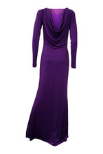 Load image into Gallery viewer, HALSTON HERITAGE Purple Long Sleeve Maxi Dress (UK 6)-Halston Heritage-The Freperie
