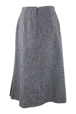 Load image into Gallery viewer, HARDY AMIES Vintage Grey Wool A Line Skirt (10)-Hardy Amies-The Freperie
