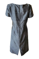 Load image into Gallery viewer, HAYLEY J Metallic Silver Shift Dress (M/L)-Hayley J-The Freperie
