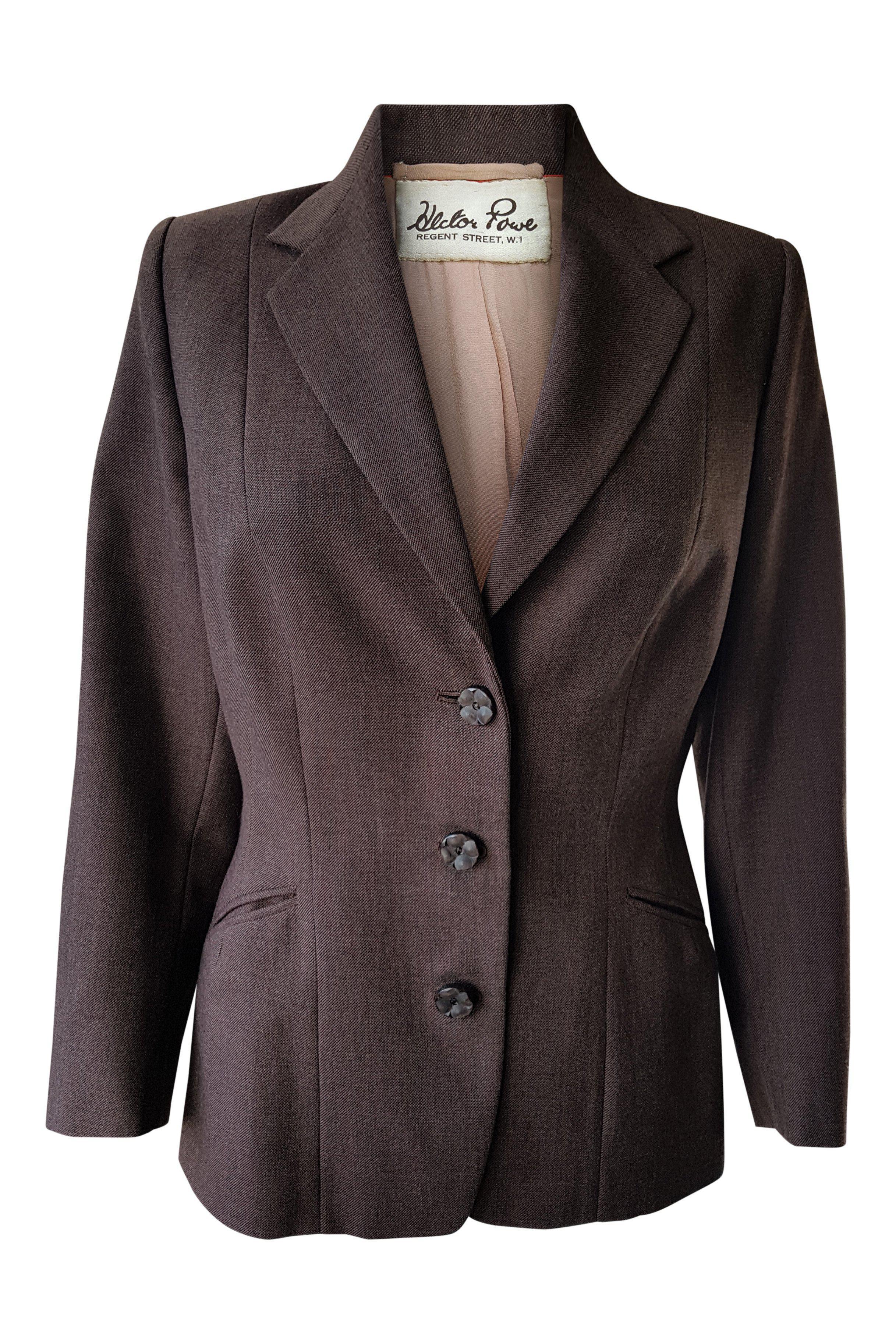 HECTOR POWE of Regent Street Vintage Brown Wool Jacket (10)-Hector Powe-The Freperie