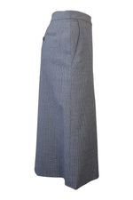 Load image into Gallery viewer, HERMES Dogstooth Grey 100% Wool Silk Lined A Line Skirt (44)-Hermes-The Freperie
