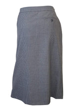 Load image into Gallery viewer, HERMES Dogstooth Grey 100% Wool Silk Lined A Line Skirt (44)-Hermes-The Freperie
