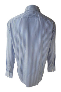 HUGO BOSS Regular Fit Mixed Blue Striped Shirt-Hugo Boss-The Freperie