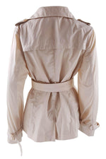 Load image into Gallery viewer, ICEBERG Cream Long Sleeve Belted Short Mac Raincoat (42)-Iceberg-The Freperie
