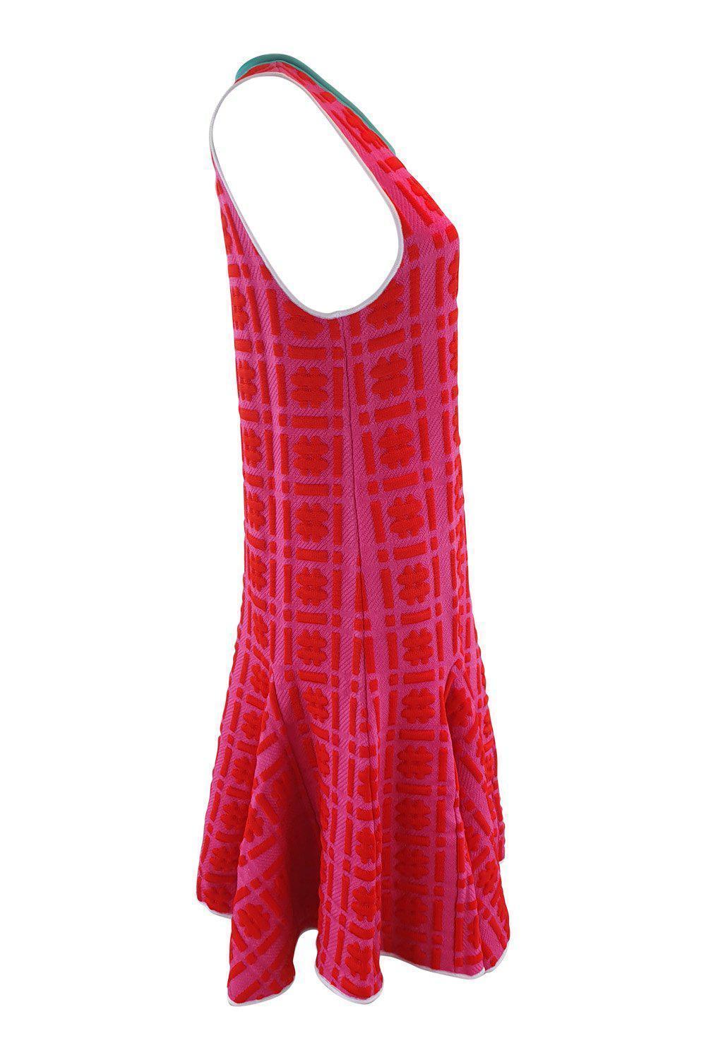 ISSA Silvia Hashtag Printed Jacquard Sleeveless Dress (S)-ISSA-The Freperie