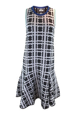 Load image into Gallery viewer, ISSA Silvia Hashtag Printed Jacquard Sleeveless Dress (S)-ISSA-The Freperie
