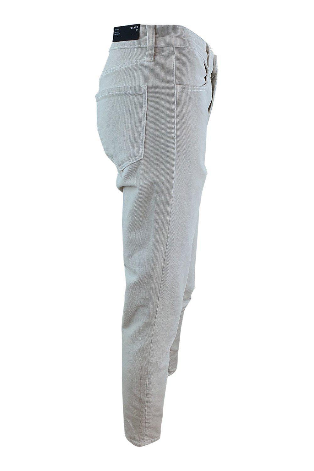J BRAND Alana High-Rise Cropped Super Skinny In Corduroy Moonbeam (W27 L26)-J Brand-The Freperie