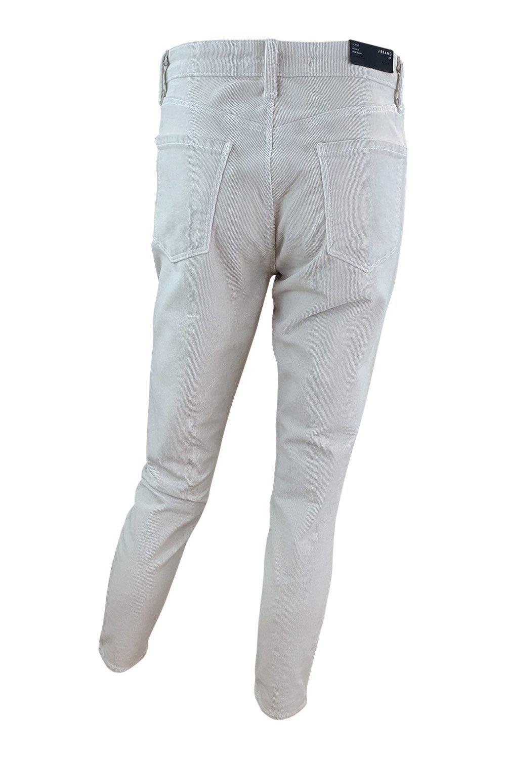 J BRAND Alana High-Rise Cropped Super Skinny In Corduroy Moonbeam (W27 L26)-J Brand-The Freperie