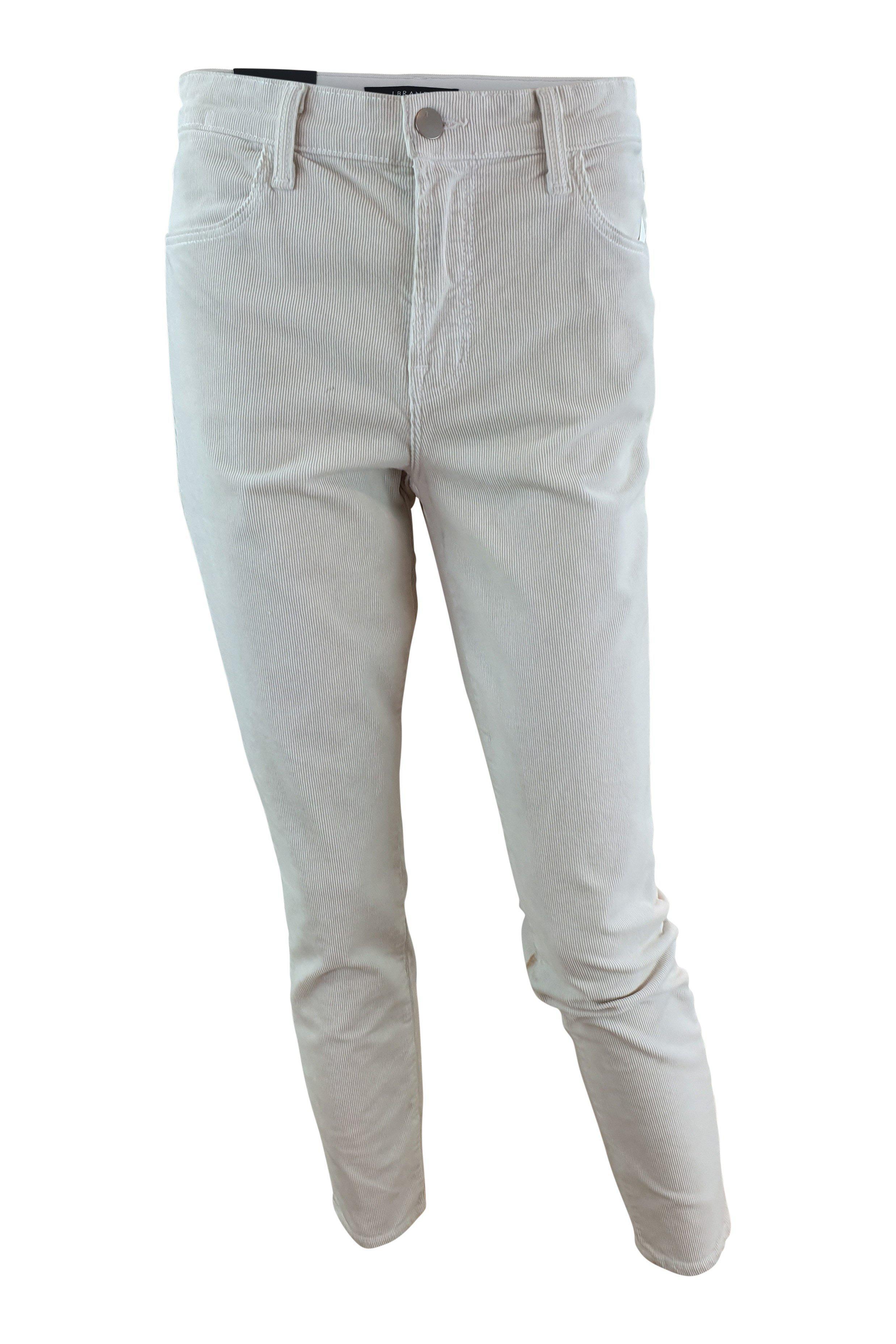 J BRAND Alana High-Rise Cropped Super Skinny In Corduroy Moonbeam (W27 L26)-J Brand-The Freperie