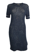 Load image into Gallery viewer, JAMES PERSE Black Knitted Short Sleeved Jumper Dress (US 2)-James Perse-The Freperie
