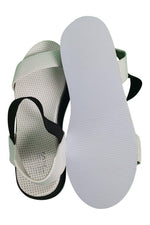 Load image into Gallery viewer, JANE AND THE SHOE White Black Perforated Strappy Sandals (US 6 | UK 3 | EU 36)-Jane and The Shoe-The Freperie

