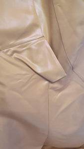 JIL SANDER Pale Pink Silk Mix Fit and Flare Dress (FR 36)-The Freperie