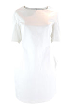 Load image into Gallery viewer, JIL SANDER S/S 2013 White Cotton Blend Sculptured Kimono Dress (DE 38)-Jil Sander-The Freperie
