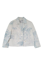 Load image into Gallery viewer, JOHN GALLIANO Kids Cotton Blend White Toile De Jouy Print Blazer (4)-The Freperie
