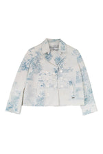 Load image into Gallery viewer, JOHN GALLIANO Kids Cotton Blend White Toile De Jouy Print Blazer (6)-The Freperie
