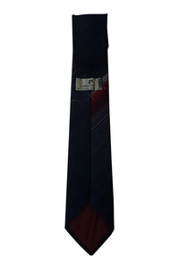 JOSE PISCADOR Navy Blue Polyester Classic Stripe Tie (57")-Jose Pisacdor-The Freperie