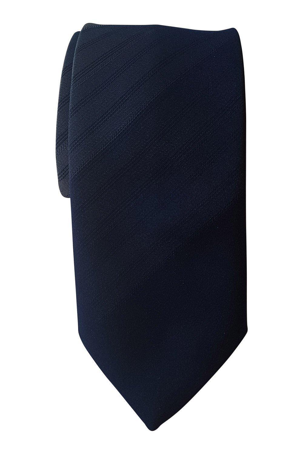 JOSE PISCADOR Navy Blue Polyester Classic Stripe Tie (57")-Jose Pisacdor-The Freperie