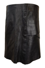 Load image into Gallery viewer, JOSEPH Black Leather Layered Micro Mini Skirt (UK 8)-Joseph-The Freperie
