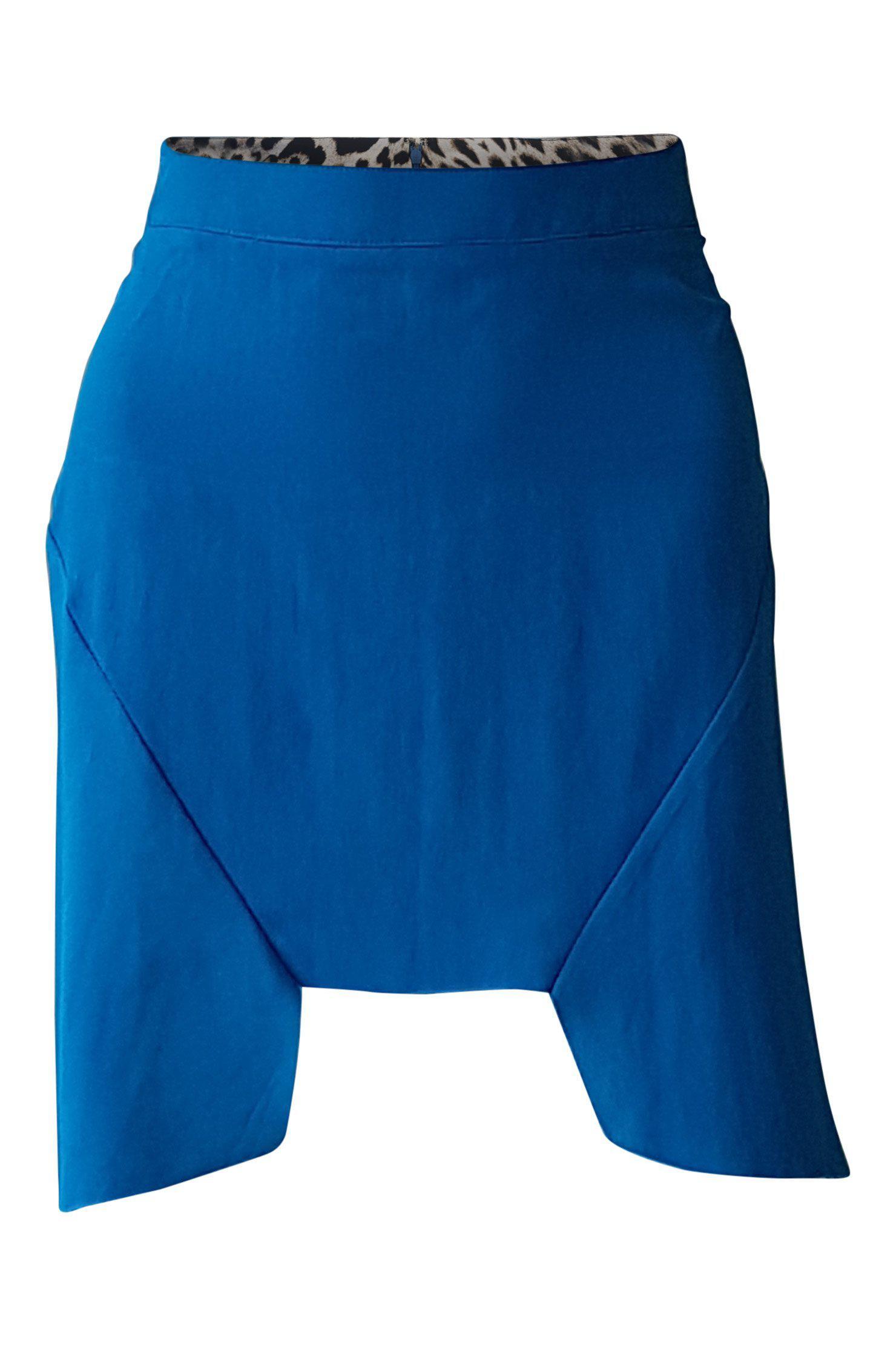 JUST CAVALLI Raw Hem Asymmetric Skirt (UK 10)-Just Cavalli-The Freperie