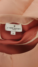 Load image into Gallery viewer, J.MENDEL Oyster Pink Silk Backless Mini Dress (UK 8)-The Freperie
