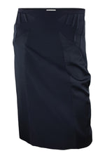 Load image into Gallery viewer, KAREN MILLEN Black Fitted Pencil Skirt (UK 10)-Karen Millen-The Freperie
