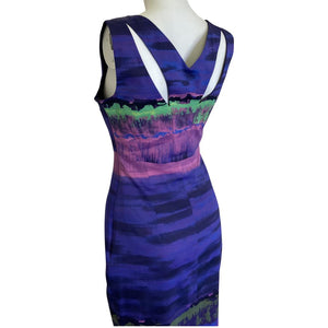 KAREN MILLEN Purple Bodycon Dress UK 10 | US 6-The Freperie