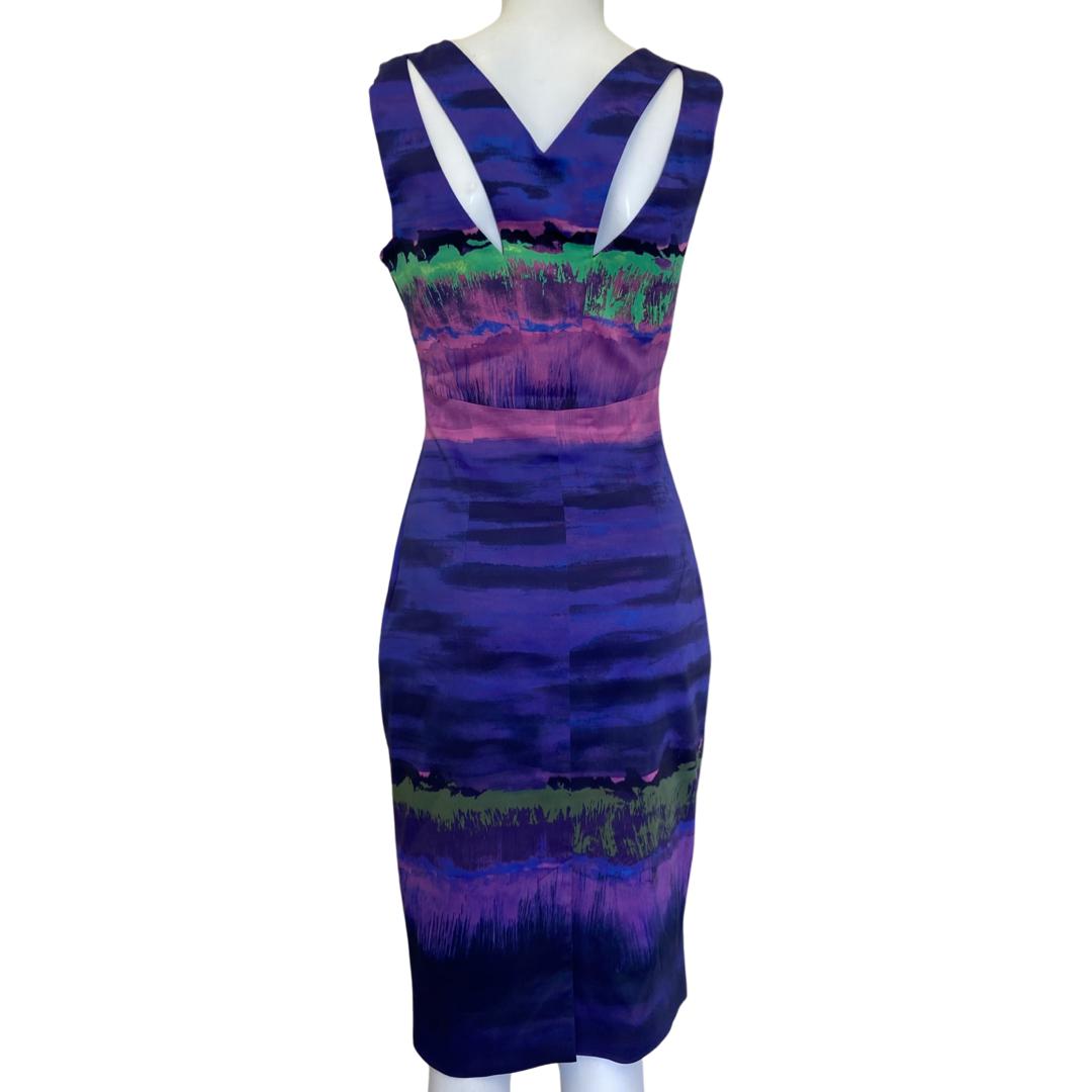 KAREN MILLEN Purple Bodycon Dress UK 10 | US 6-The Freperie
