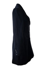 Load image into Gallery viewer, KAREN MILLEN Black Wool and Cashmere Blend Pea Coat (UK 8)-Karen Millen-The Freperie

