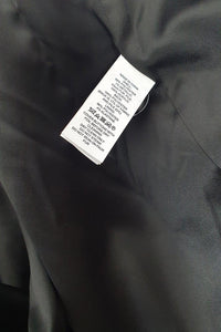 KATE SPADE Black Dashing Beauty Metallic Jacquard Faux Fur Trim Coat (US 0 | UK 4)-The Freperie
