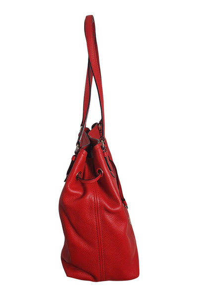Buy the Kate Spade Red Leather Quilted Shoulder Bag | GoodwillFinds