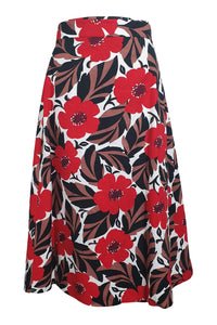 KATE SPADE Cotton Floral Print Desert Muse A Line Skirt (US 6 | UK 10)-The Freperie