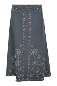 KATE SPADE Madison Avenue Black Blaire Midi Skirt (US 2 | UK 6)-The Freperie