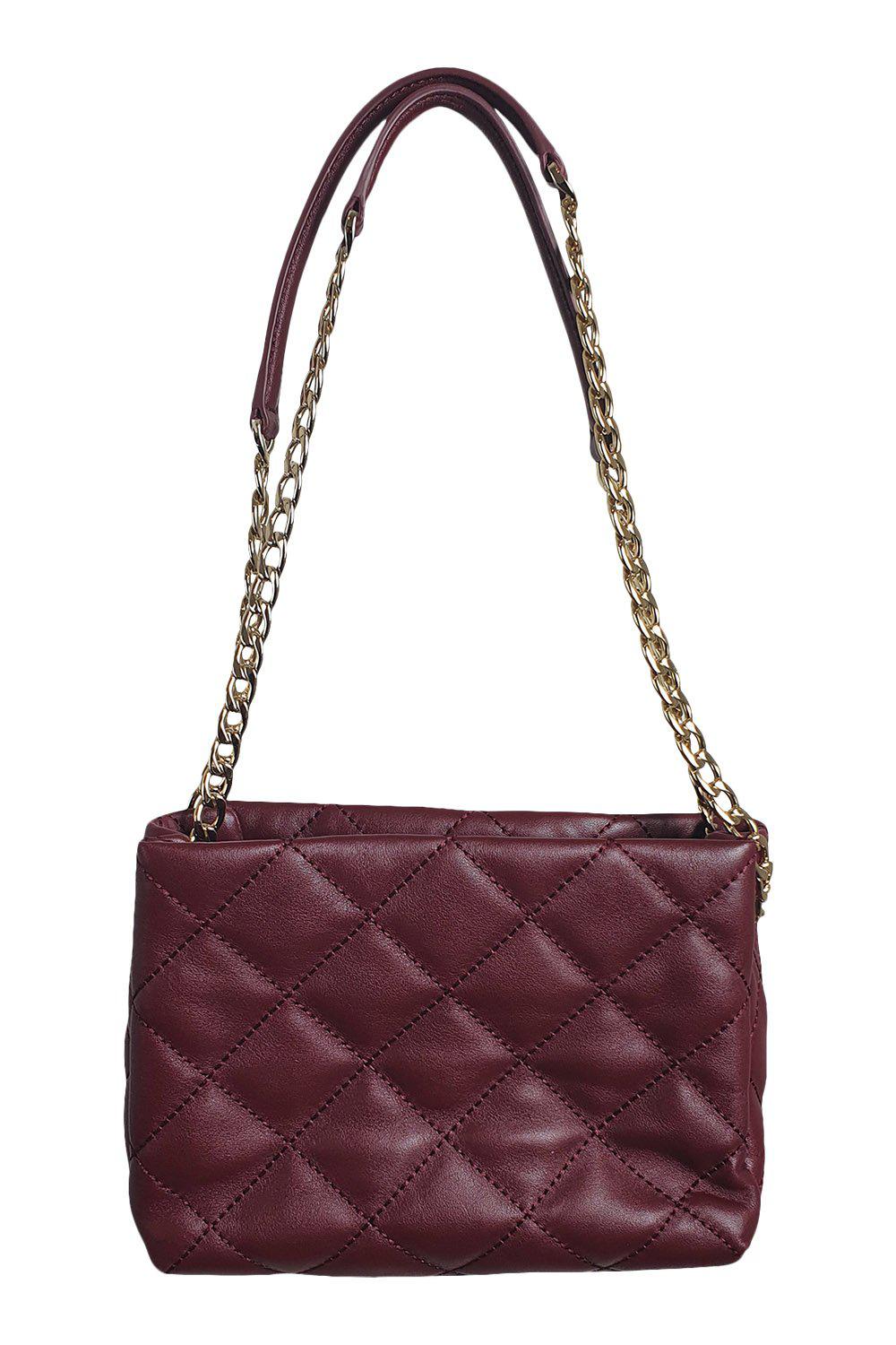 KATE SPADE Maroon Red Quilted Open Top Shoulder Bag (S)-The Freperie